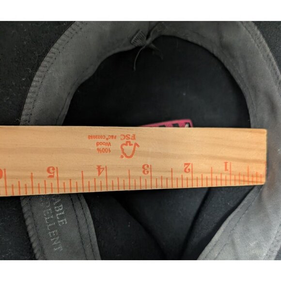 Woolrich Crushable Fedora Hat Water-Repellant Black Wool Leather Band - Picture 6 of 8